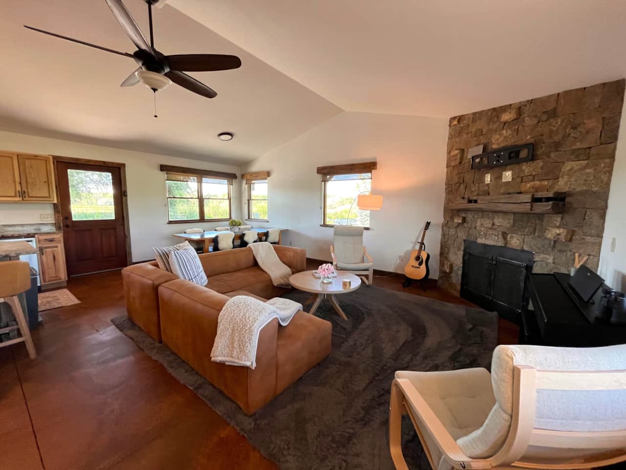 The sitting area is perfect for entertaining or just reading