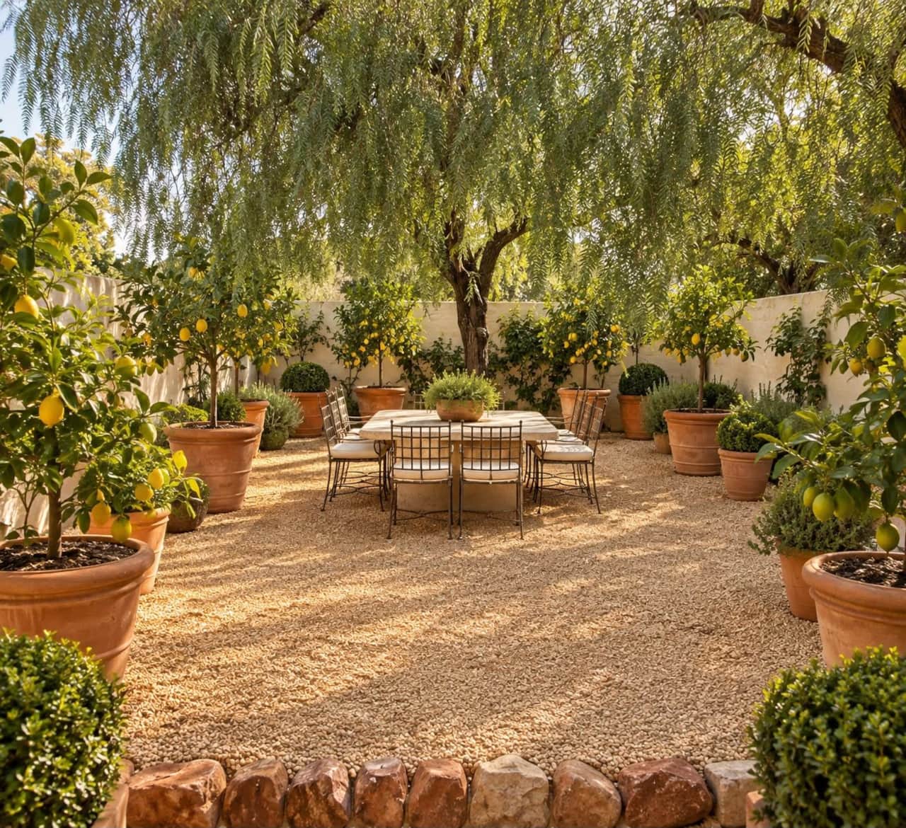 Courtyard lemon trees