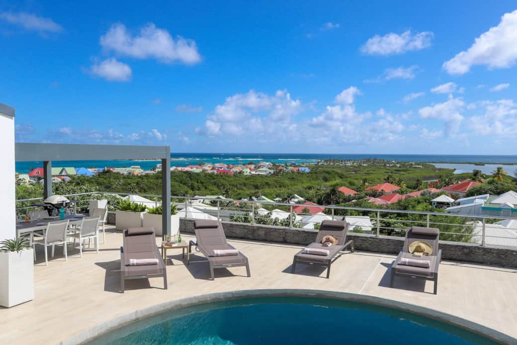 View of Orient Bay and the sea Grenouille