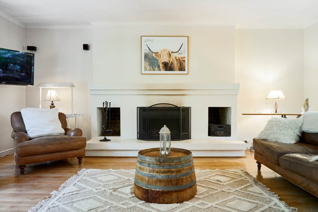 Enjoy the stunning open fireplace