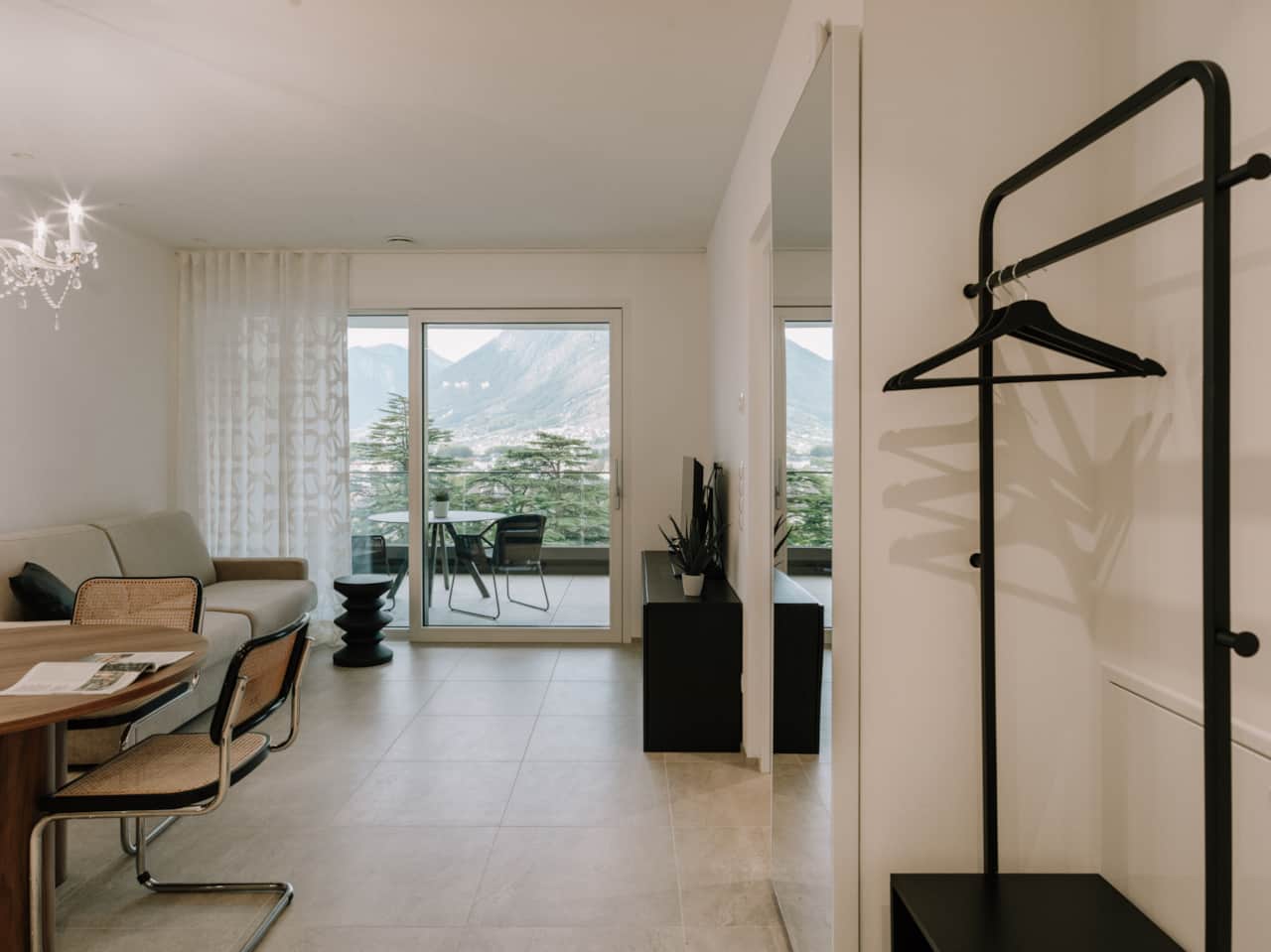 Soggiorno con divano letto