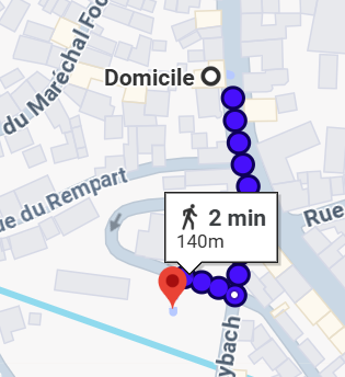 Plan d’accès à la Maison du Chat Perché à Ingersheim