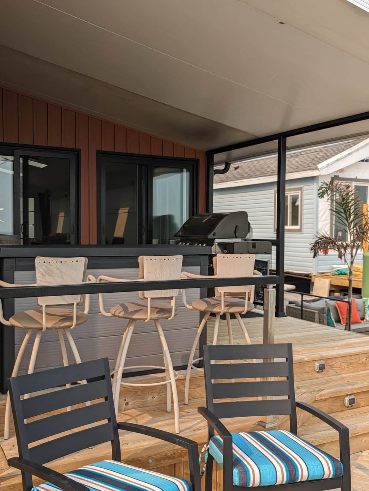 Outdoor bar area