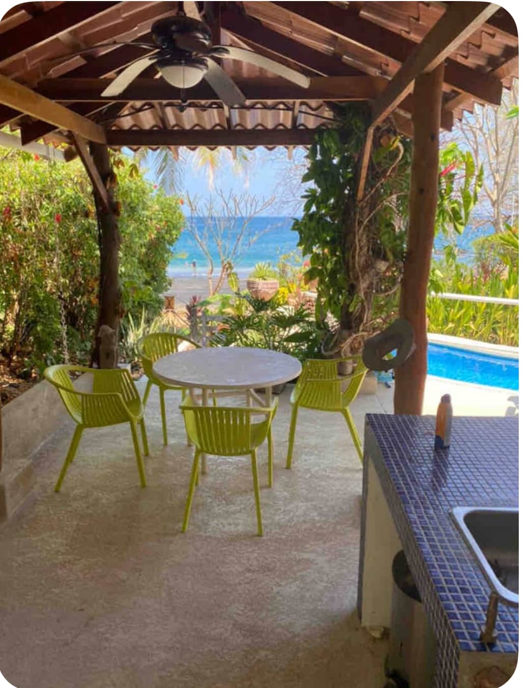 Poolside dining