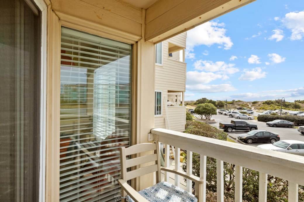 Balcony view - perfect people watching and listening to the waves (no ocean view).