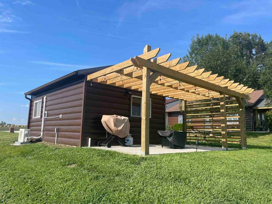 Patio with gas grill and firepit Patio with gas grill and firepit