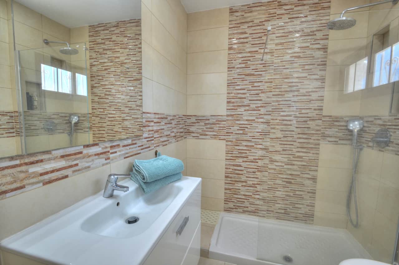 Bathroom with walk-in shower