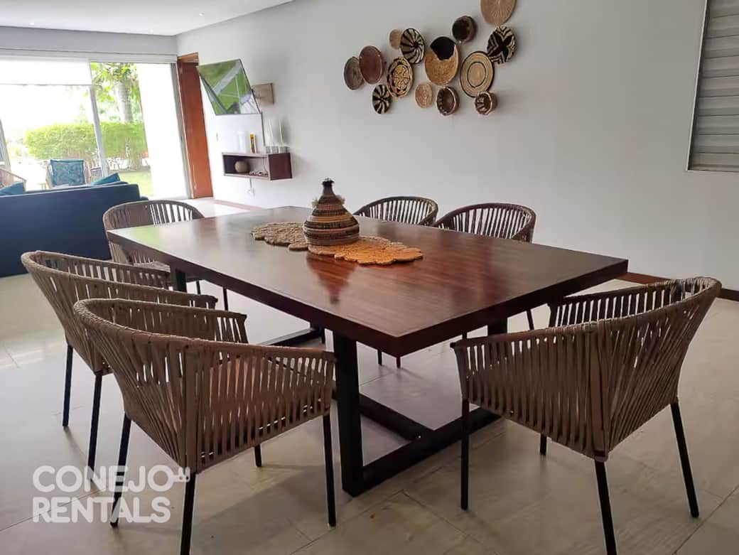 Comedor familiar interiores modernos Bolongo Punta de Mita Comedor familiar interiores modernos Bolongo Punta de Mita