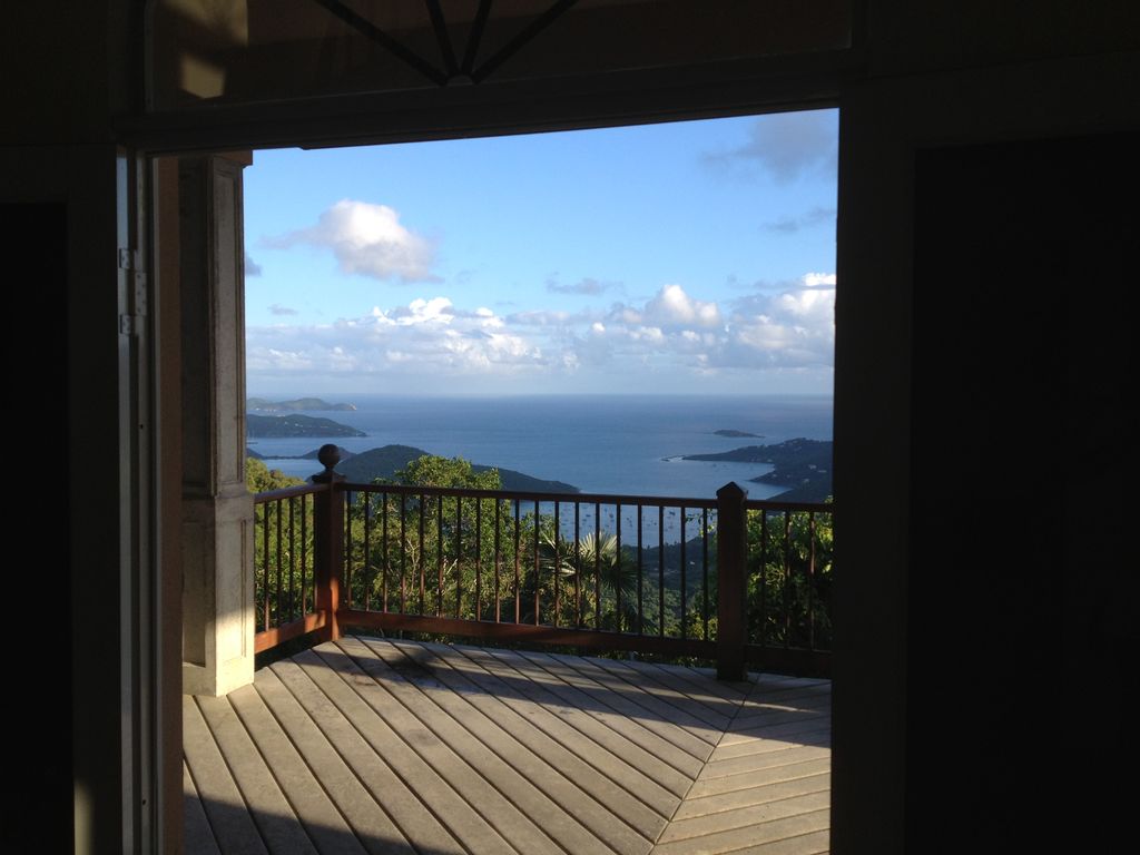 Views from the french doors off the ground level family room