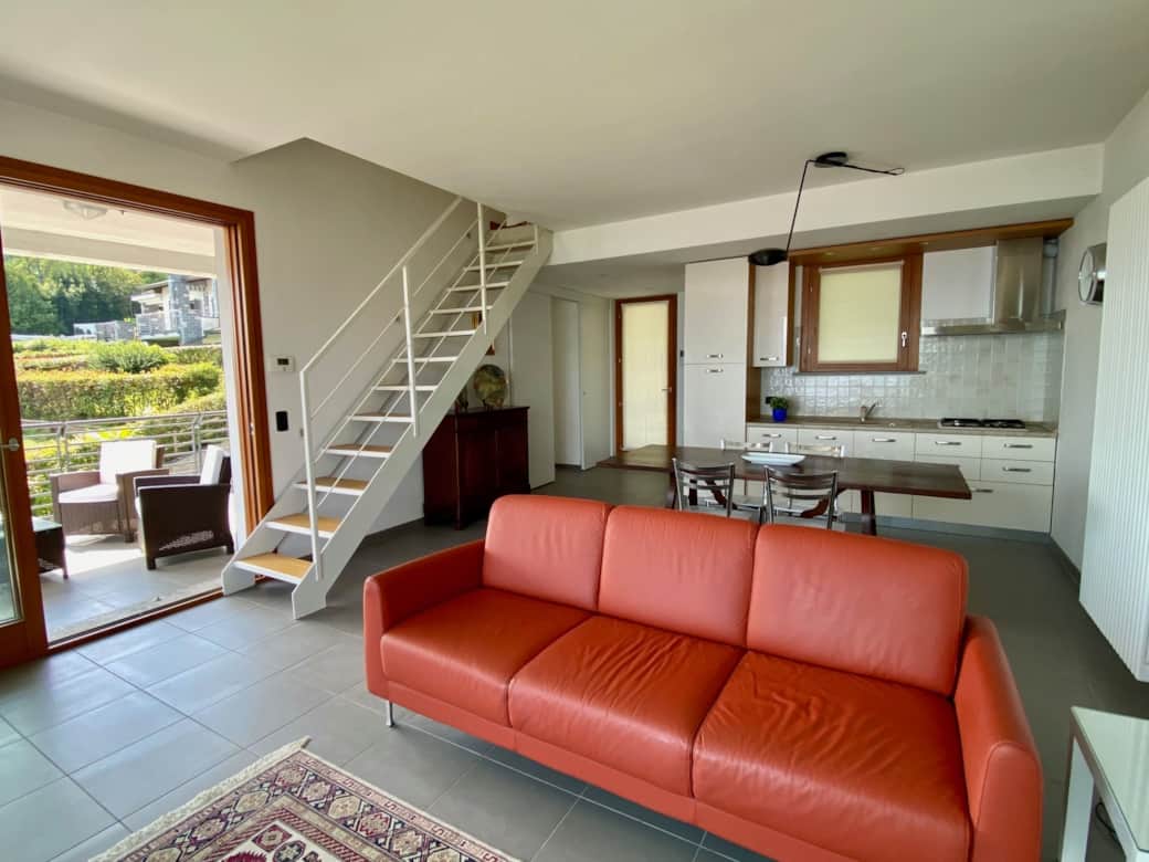 This is the living and dining area, with an open kitchen.