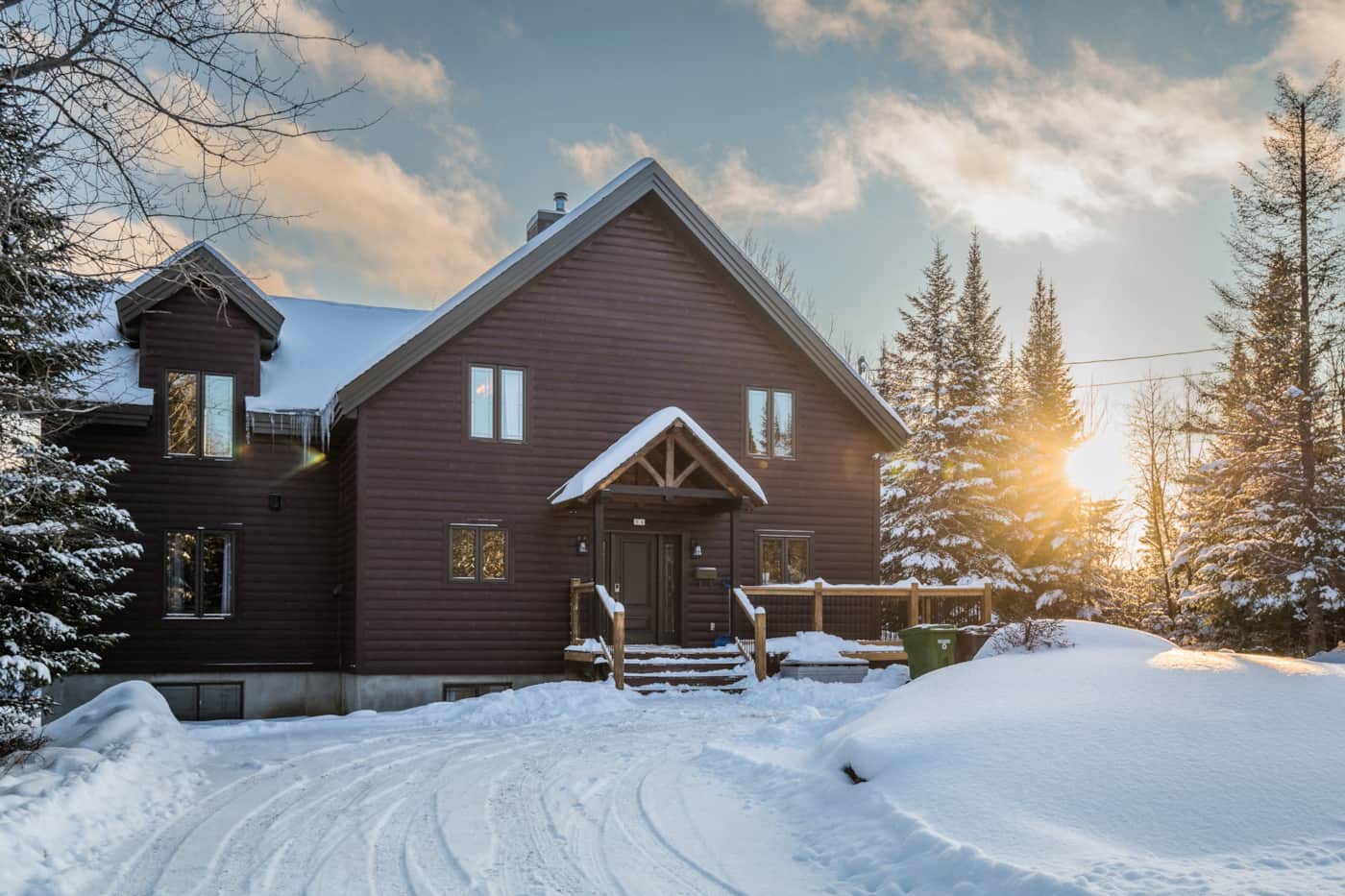 Le chalet en hiver