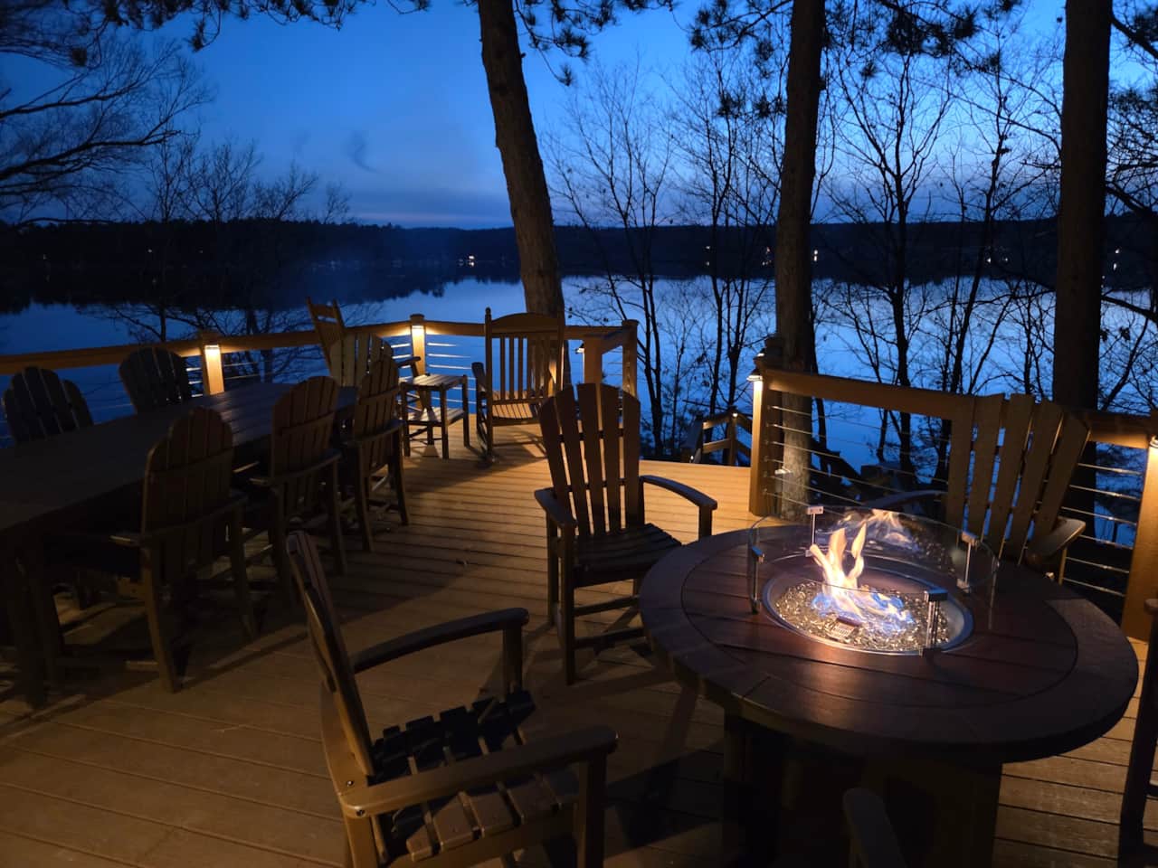 Lakeview Deck with Gas Fire Table & Seating