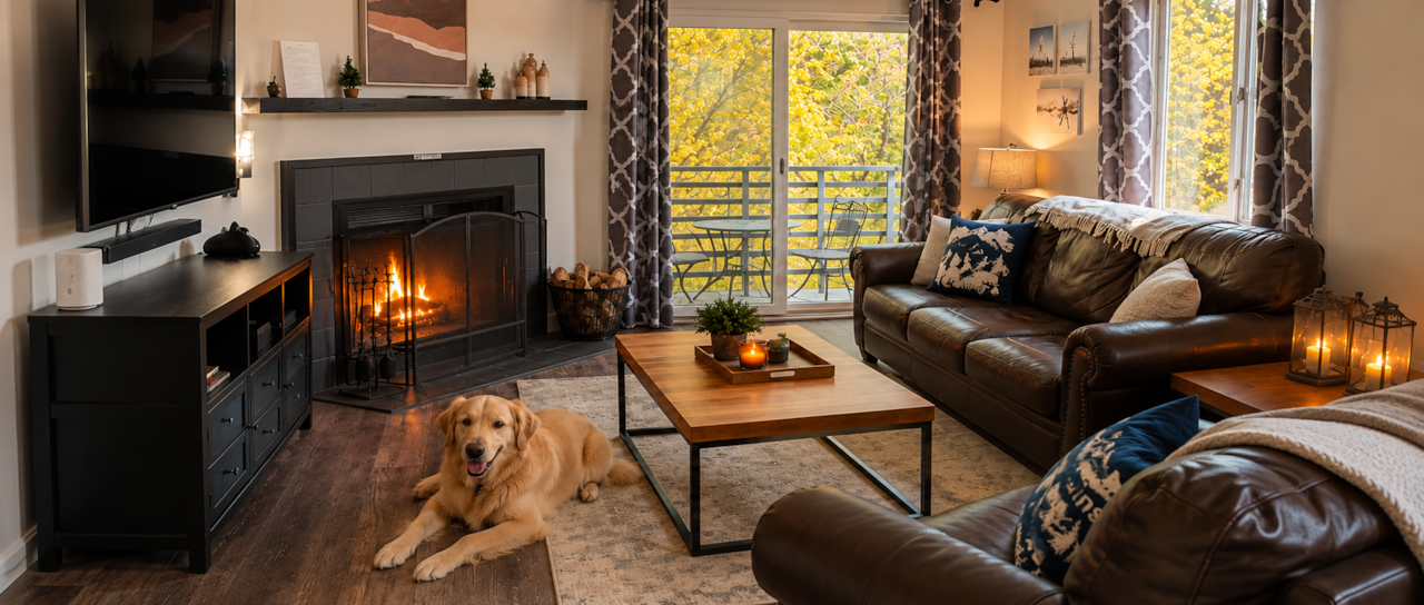 cozy living room - bring your pup!