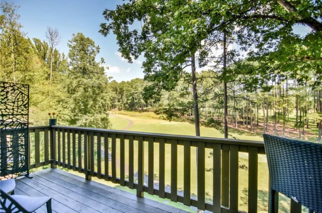 Furnished Deck overlooking 11th fairway Furnished Deck overlooking 11th fairway