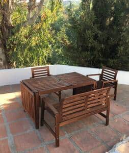 The dining terrace