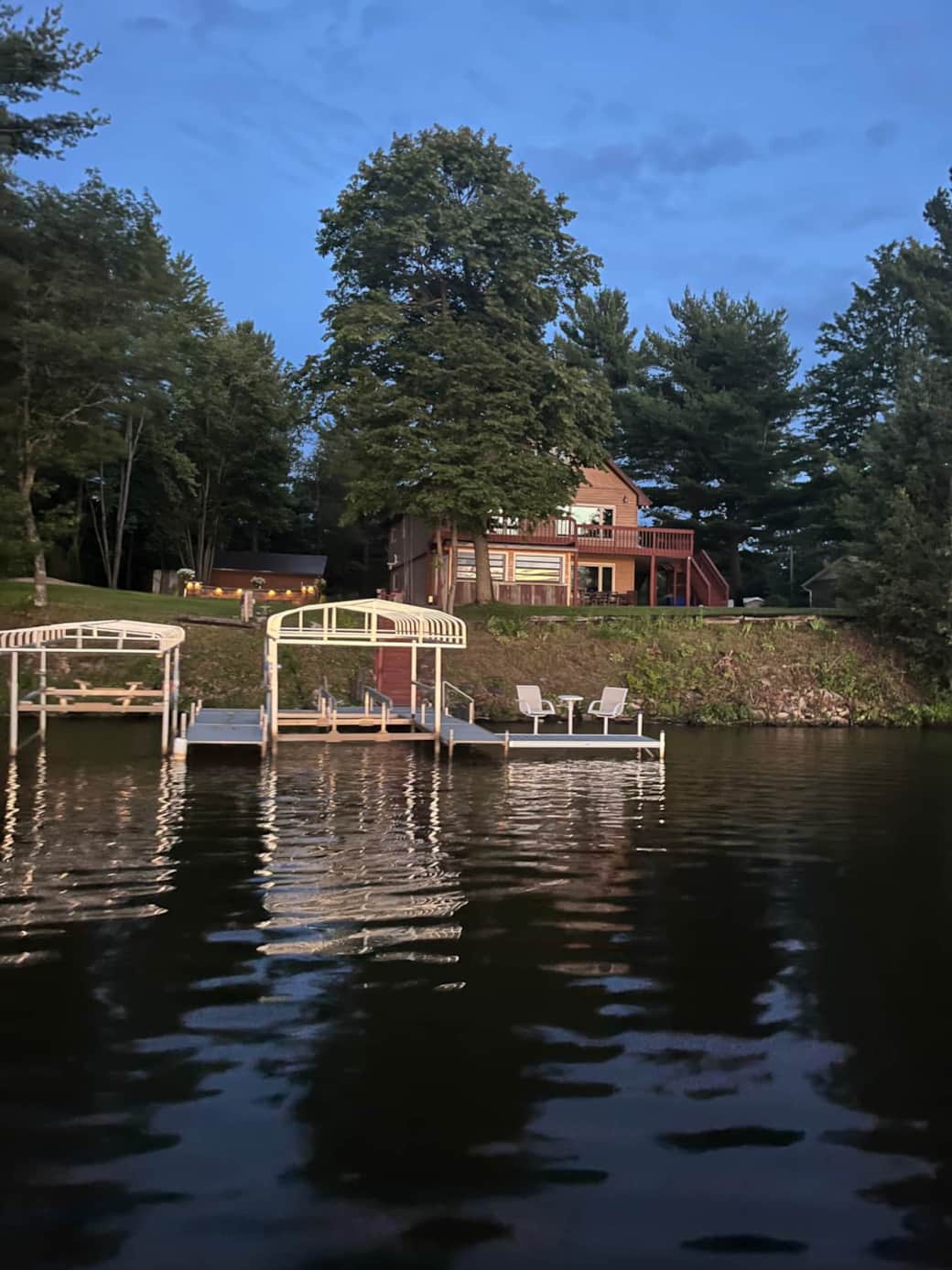 House view from lake 