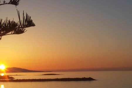 sunset view from the sea front back yard