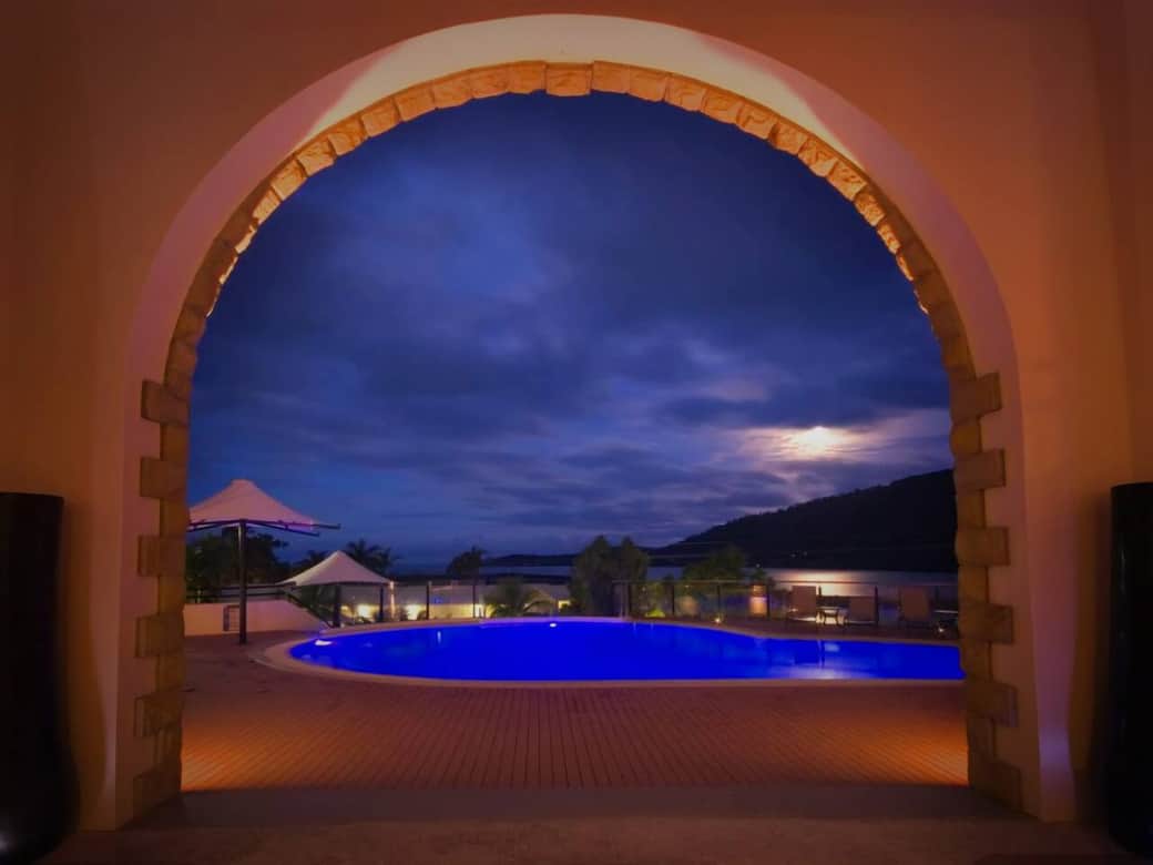 Swimming pool, heated spa and children's wading pool