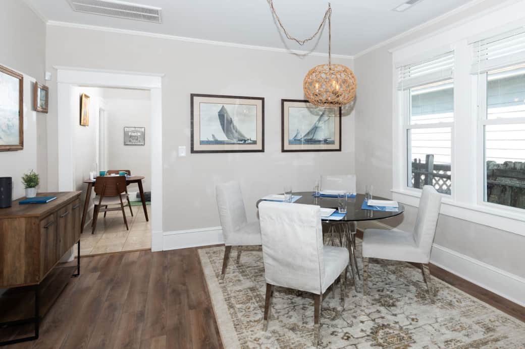 Dining room table with seating for four