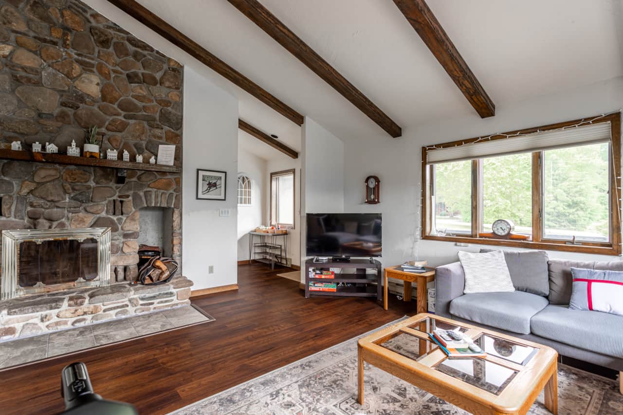 Living Room and Fireplace