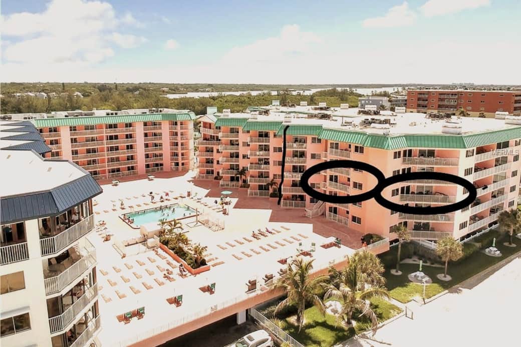Come stay with us and experience the beautiful sights and sounds of the ocean DIRECTLY on the Gulf from these two balconies!  Minutes from Clearwater Beach and St Pete Beach, lies this heavenly place called Indian Shores, Florida.  