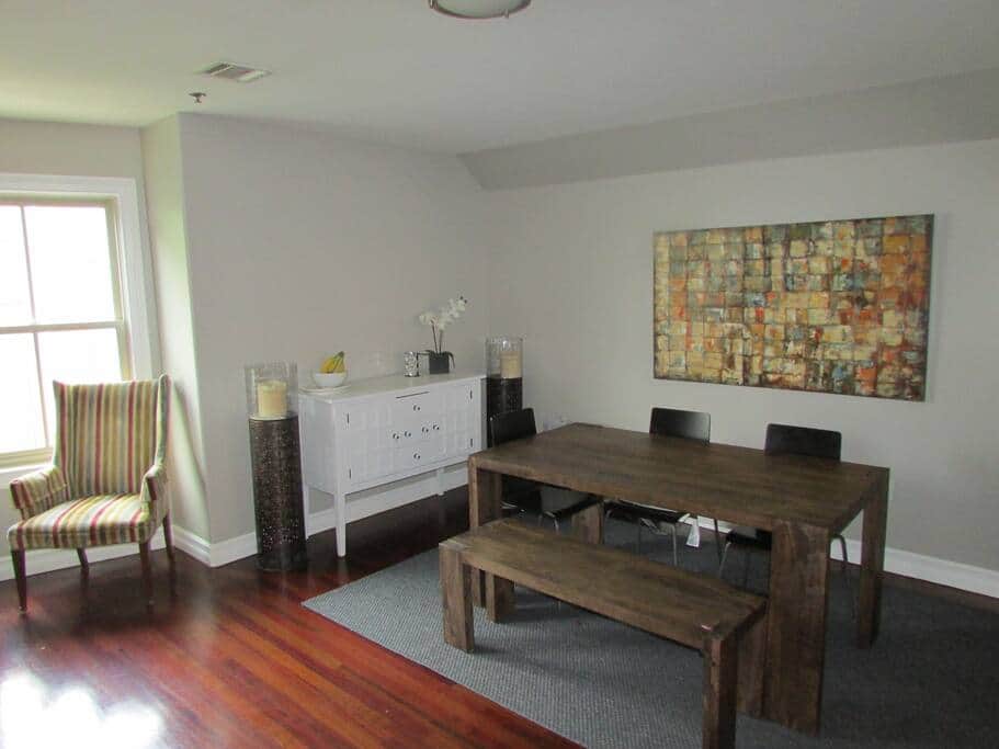 Spacious dining room