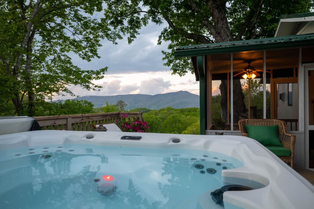 Hot Tub on deck with view