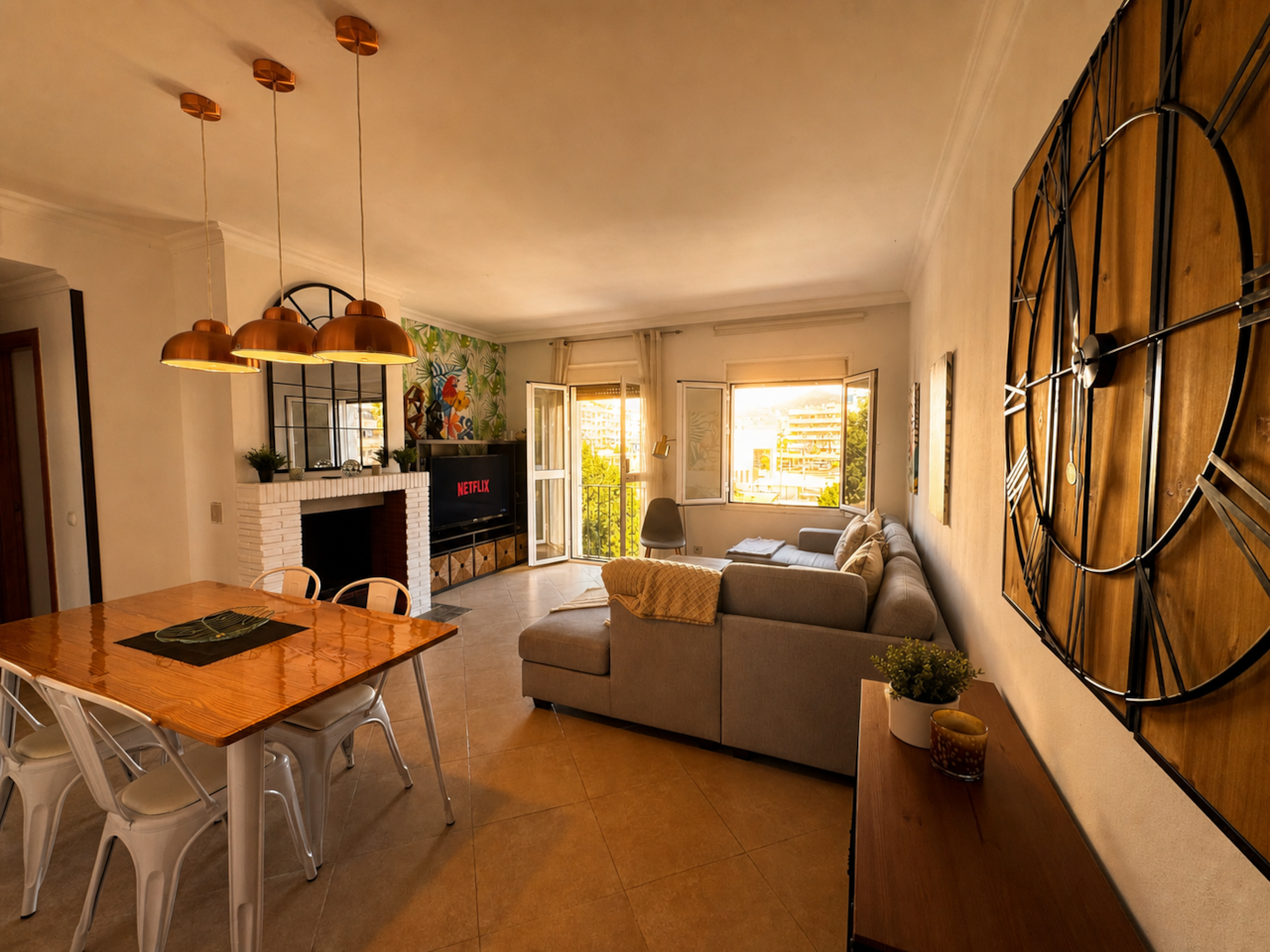 Spacious Living Dining With Fireplace