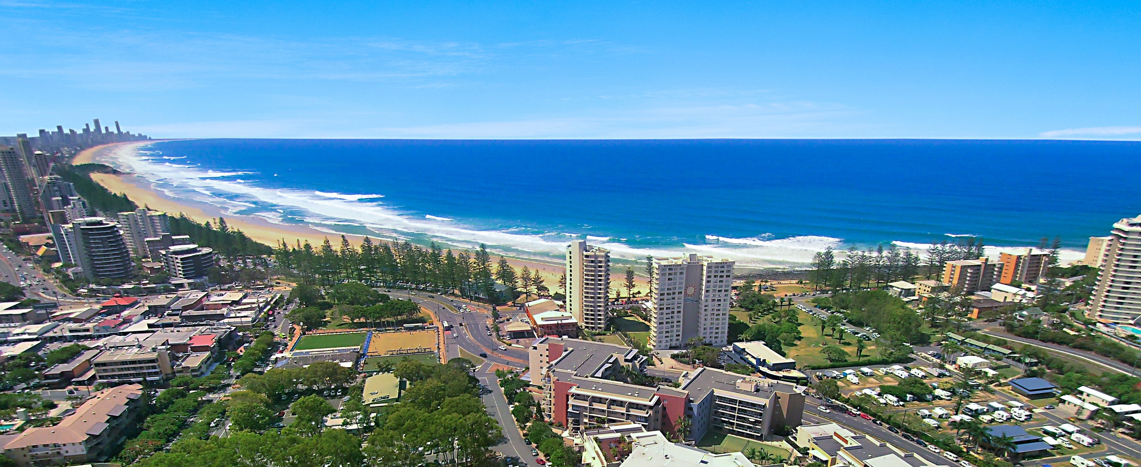 Panorama Burleigh Beach Tower area