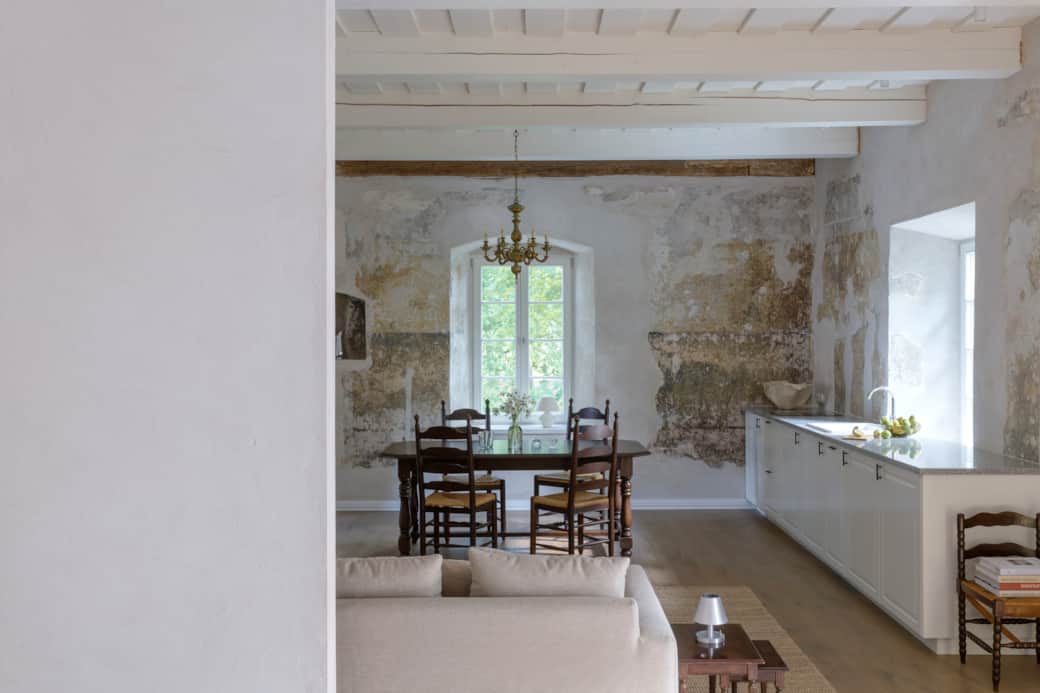 Living room with kitchen
