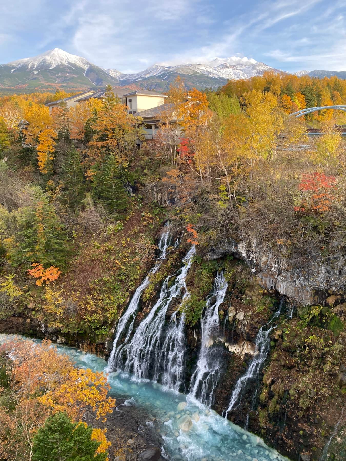 Shirahige waterfall in autumn