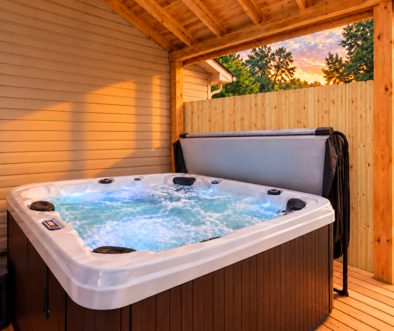 Melt the day away in your private hot tub!