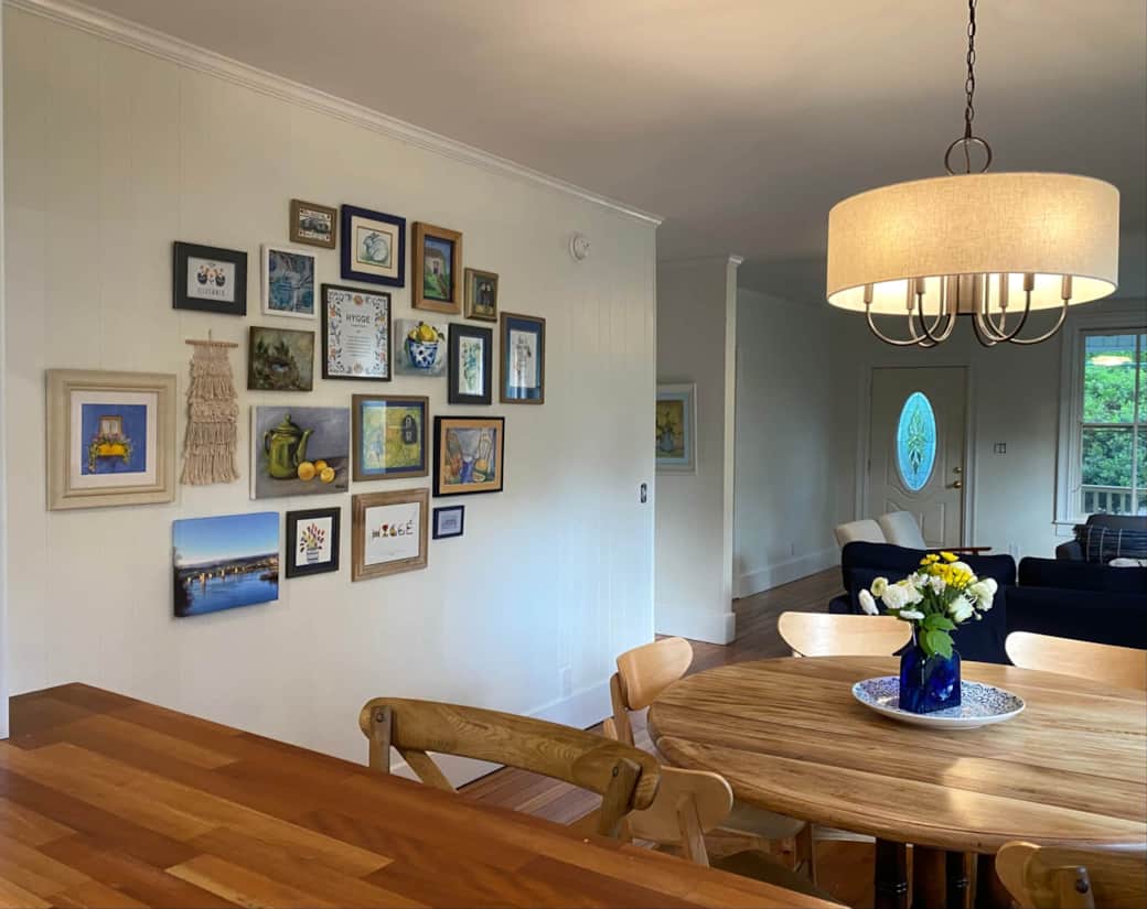 Gallery wall in diningroom