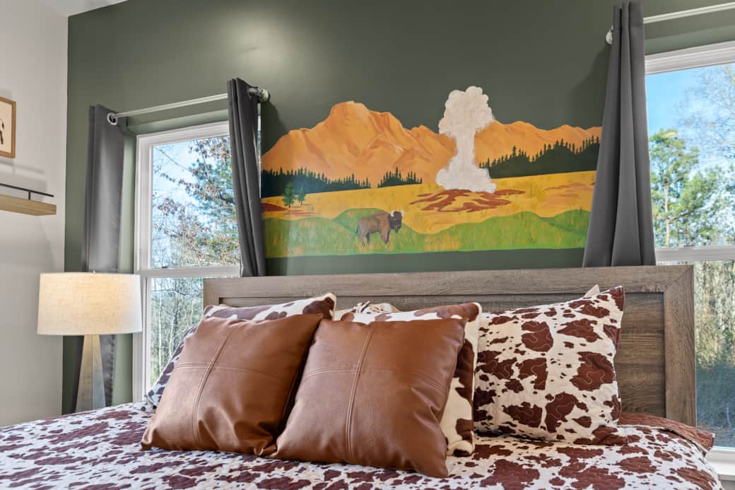 MID Yellowstone Themed King Master Bedroom Suite with SECRET Book Nook 1