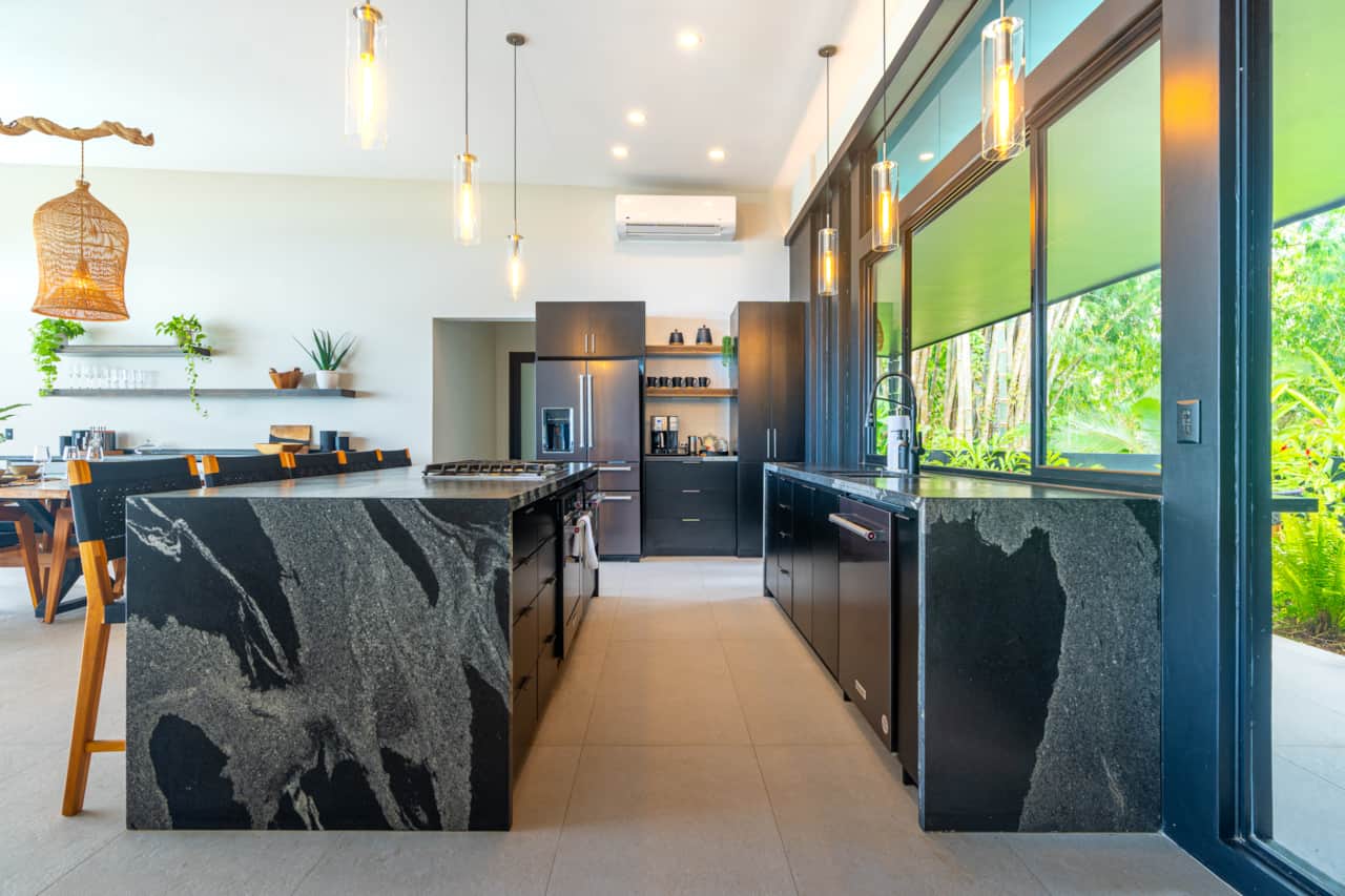 Gourmet kitchen with double islands