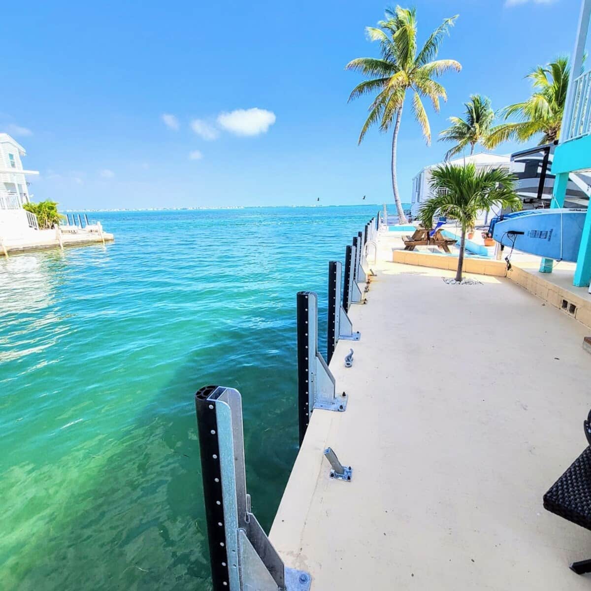Amazing views from this elevated, like new property from the inside and out of this beautiful place! Pull your boat up with your catch, clean it and cook it!  
Use the stand up paddleboards or the kayaks. Or sit in the shade under our home and relax!