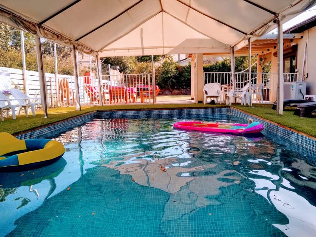 Covered and Heated Pool in the Cool Weather Season