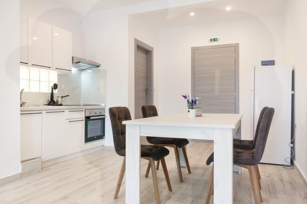 kitchen and dining room