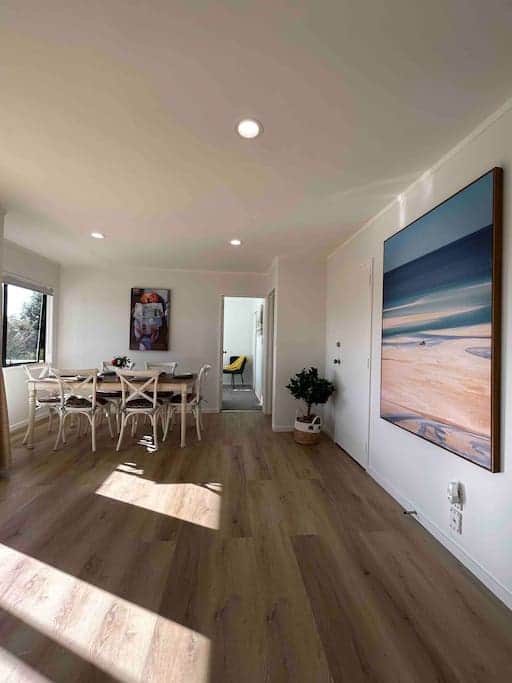 The spacious dining area, plenty of room to hangout with friends and family