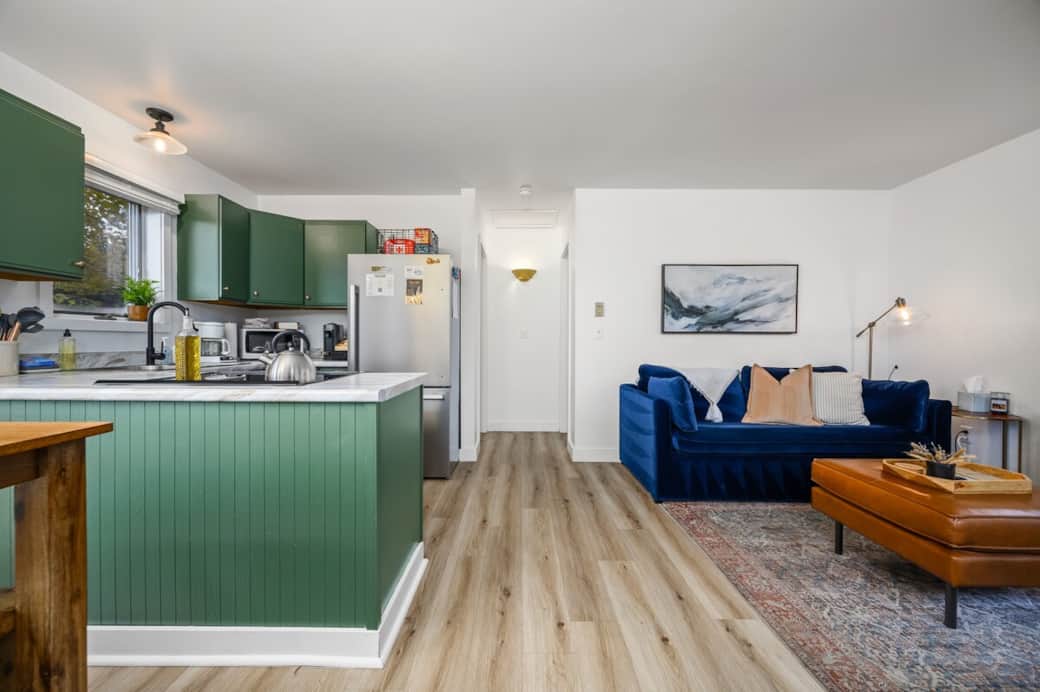 The conversation continues easily while preparing meals