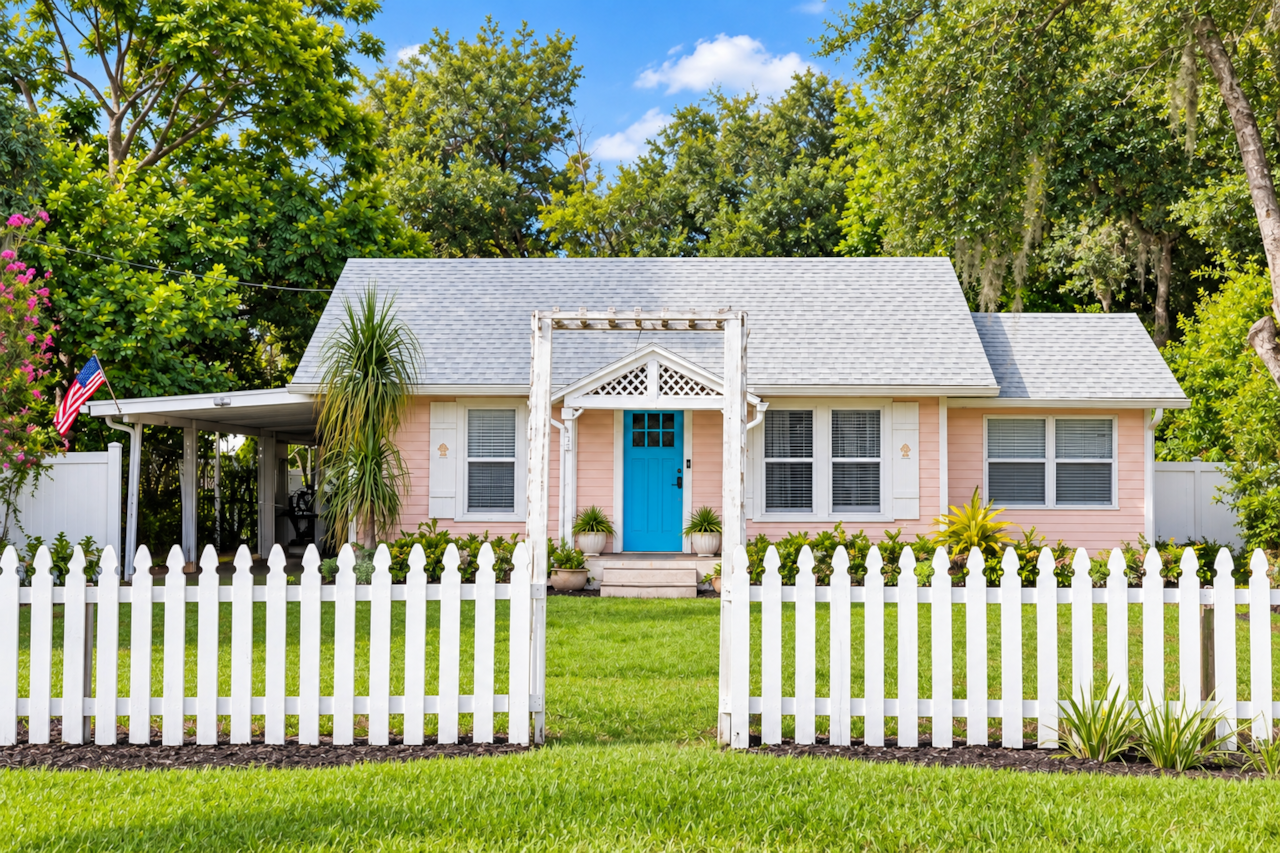 Small-town charm starts at the front door of The Pink Cottage on 11th.