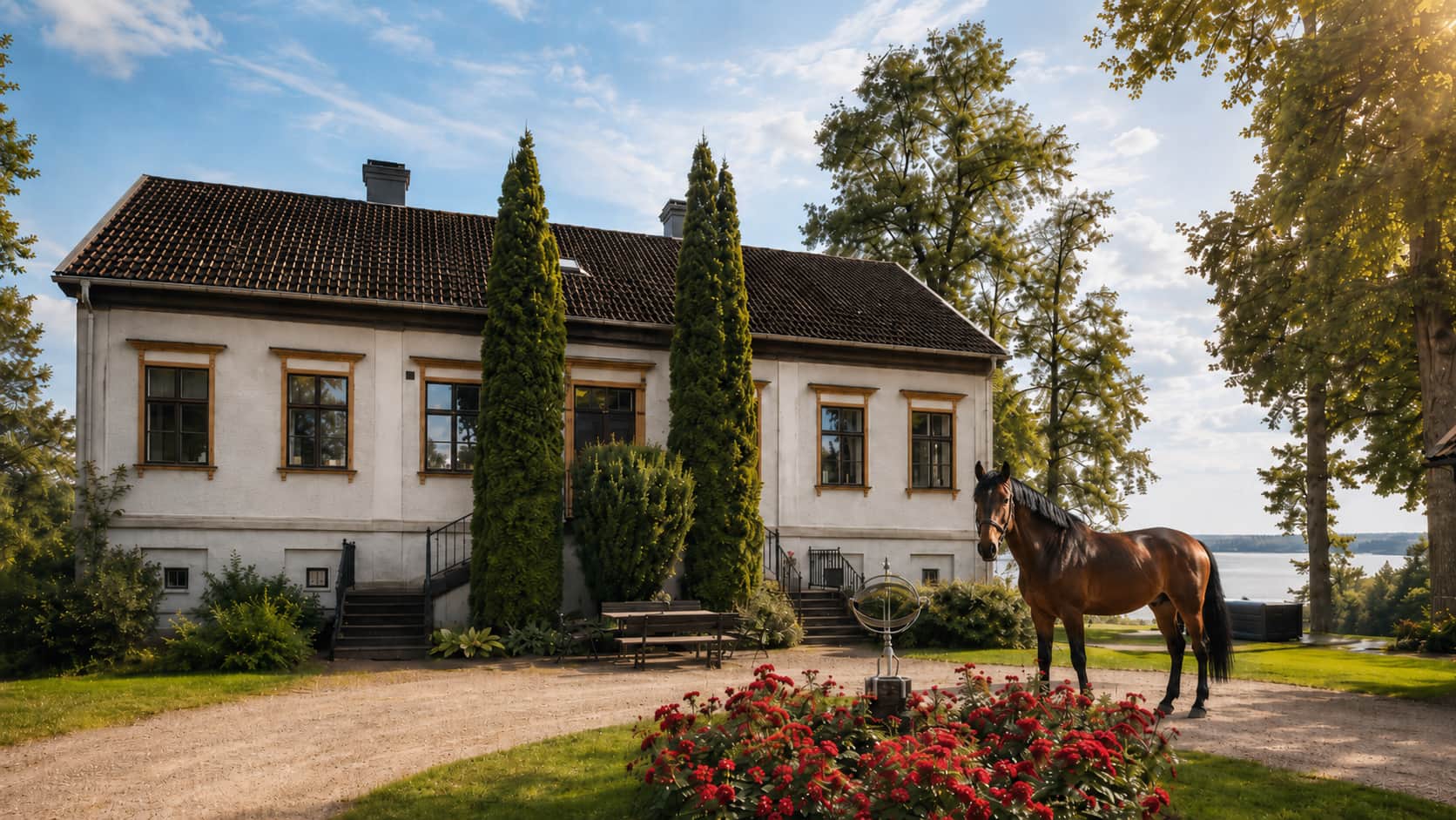Flemma Gård overlooking Lake Roxen