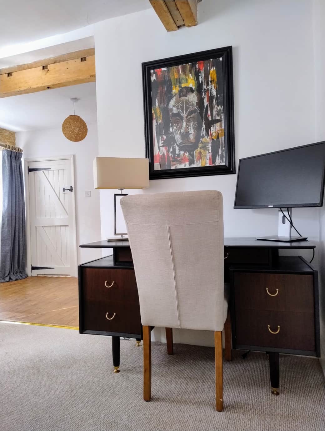 Remote Work Station with Screen