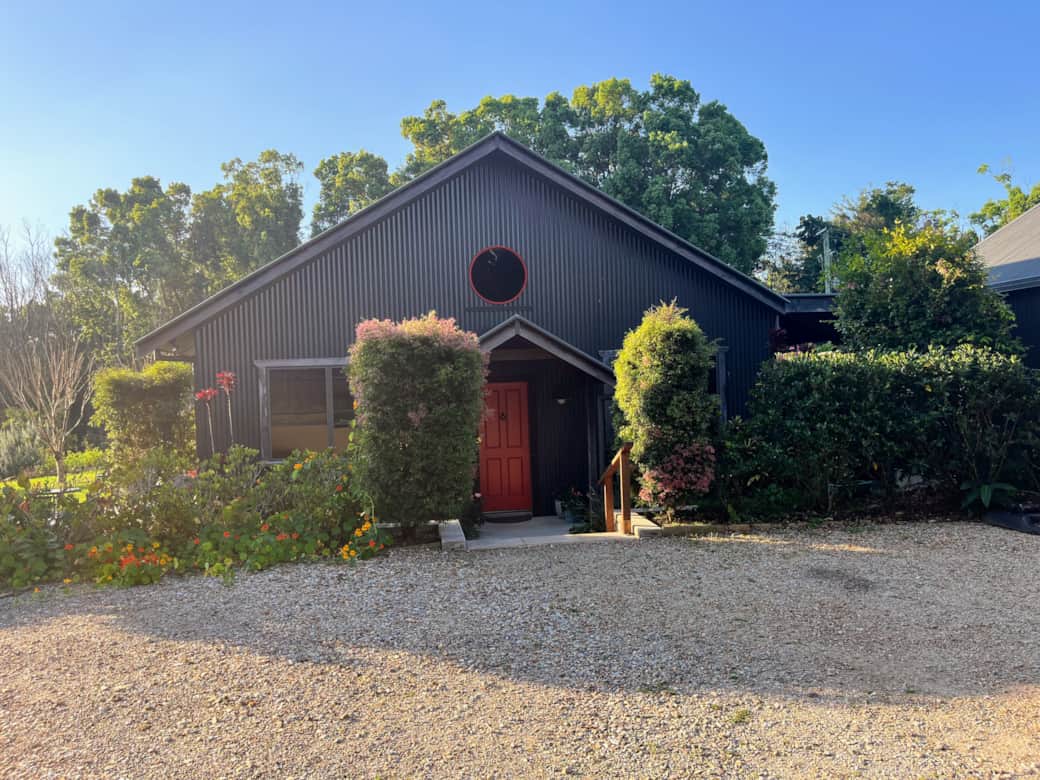 Cottage entrance with private access and four outdoor parking spaces on Samsara Farm near Federal Cottage entrance with private access and four outdoor parking spaces on Samsara Farm near Federal