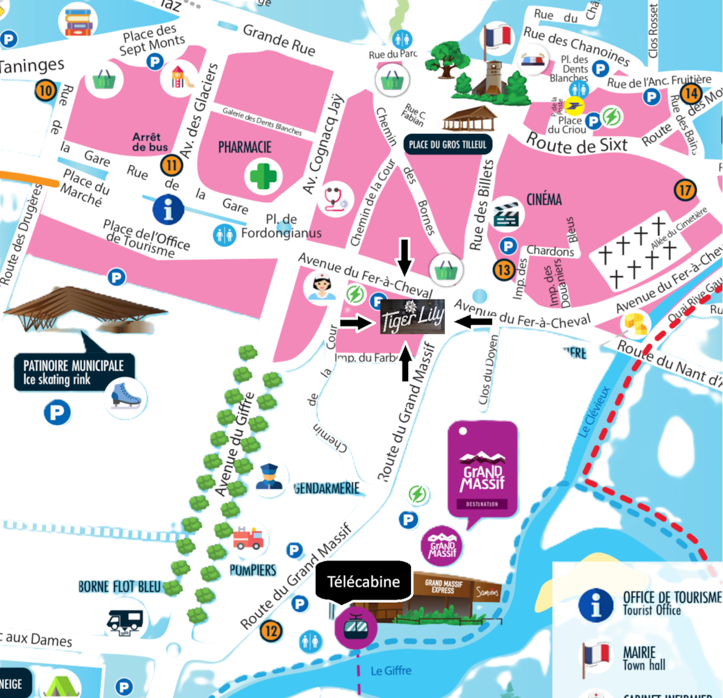 Village Centre Map, Samoens