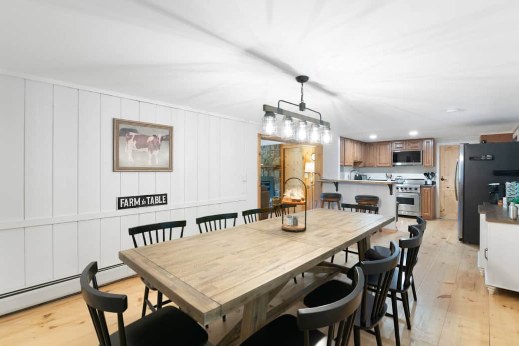 Unit 1 Large farmhouse dining table with seating for 10