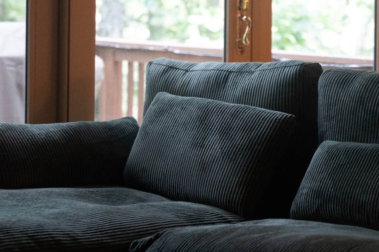 Deep, oversized seating for stretching out after a hike.