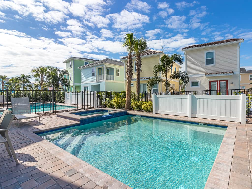 The private pool and spa