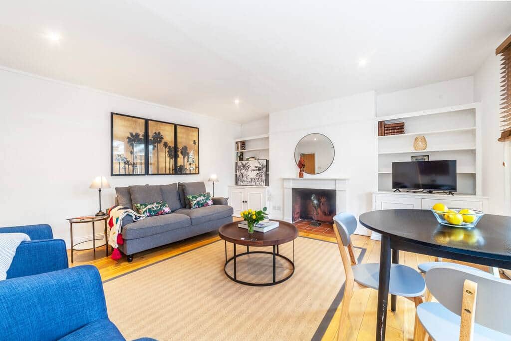 Beautifully interior designed living area.