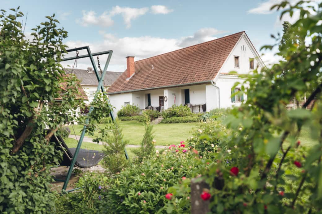 Gartenblick auf Villa Vulcania